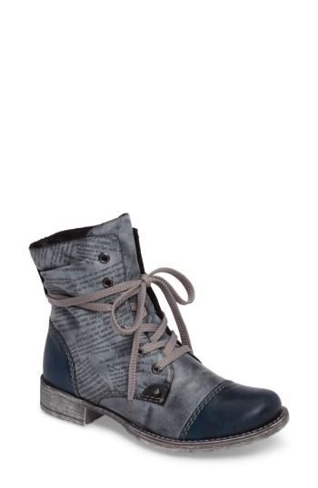 Women's Rieker Antistress Payton 22 Lace-up Boot Eu - Blue