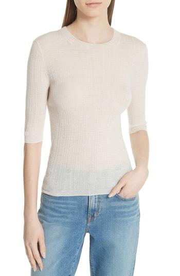 Women's Vince Shrunken Merino Wool Sweater - Beige