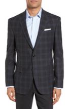 Men's Ted Baker London Jay Trim Fit Plaid Wool Sport Coat S - Grey