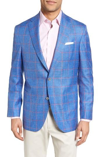 Men's David Donahue Aiden Classic Fit Windowpane Wool Sport Coat