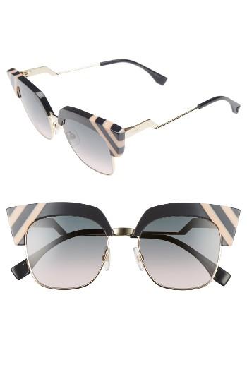 Women's Fendi 50mm Cat Eye Sunglasses - Grey