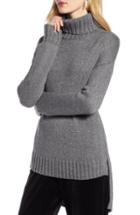 Women's Halogen High/low Turtleneck Sweater - Green