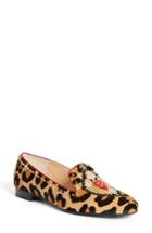 Women's Christian Louboutin Mi Corazon Genuine Calf Hair Smoking Flat .5us / 36.5eu - Brown