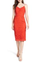 Women's Soprano Backless Lace Midi Dress - Red