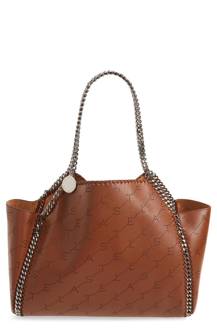 Stella Mccartney Medium Falabella Logo Tote - Brown