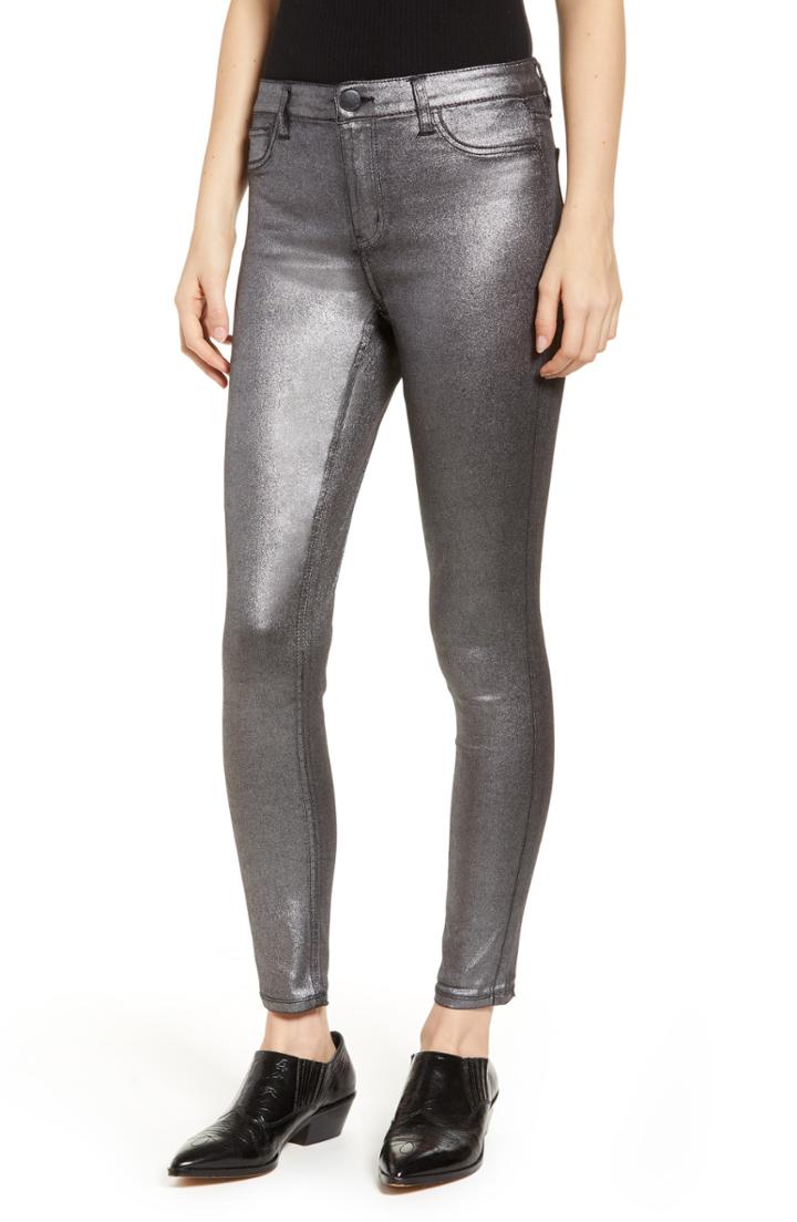 Women's Tinsel Metallic Coated Skinny Jeans