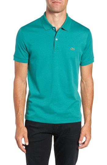 Men's Lacoste Jersey Interlock Fit Polo, Size 5(l) - Green