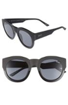 Women's Quay Australia If Only 50mm Round Sunglasses - Black/ Smoke