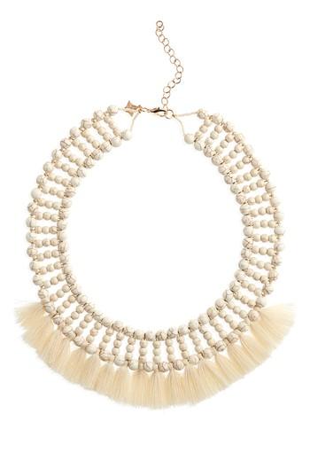 Women's Panacea Howlite Tassel Collar Necklace