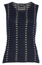 Women's Emporio Armani Jacquard Relief Knit Shell Us / 44 It - Blue