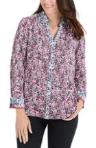 Women's Foxcroft Mary Garden Party Wrinkle Free Shirt (similar To 14w) - Pink
