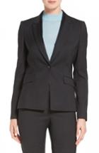 Women's Boss 'jeresa' Wool Suit Jacket - Black