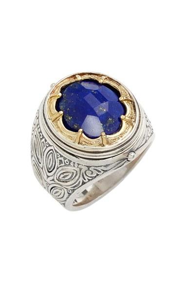 Men's Konstantino 'orpheus' Petal Set Semiprecious Stone Ring