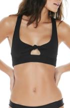 Women's L Space Tara Ribbed Bikini Top - Black
