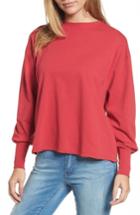 Women's Caslon Lace-up Back Sweatshirt - Red