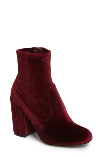 Women's Steve Madden Gaze Bootie .5 M - Burgundy