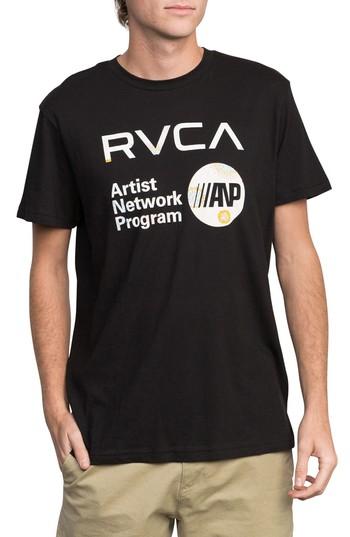 Men's Rvca Anp Fill Graphic T-shirt - Black
