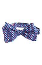 Men's Vineyard Vines Red White & Whale Silk Bow Tie, Size - Blue