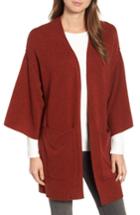 Women's Halogen Belted Cashmere Kimono, Size - Brown