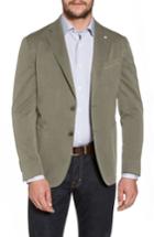 Men's Lubiam Classic Fit Cotton & Silk Blazer Us / 54 Eu R - Green