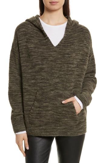 Women's Vince Space Dye Hoodie Sweater - Green