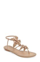 Women's Pelle Moda Ellis Strappy Flowered Sandal .5 M - Brown