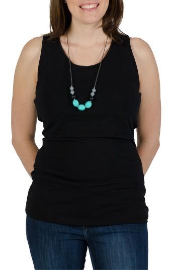 Women's Momzelle Racerback Nursing Tank - Black