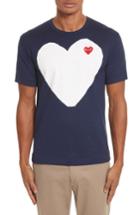 Men's Comme Des Garcons Play Graphic Patch T-shirt - Blue