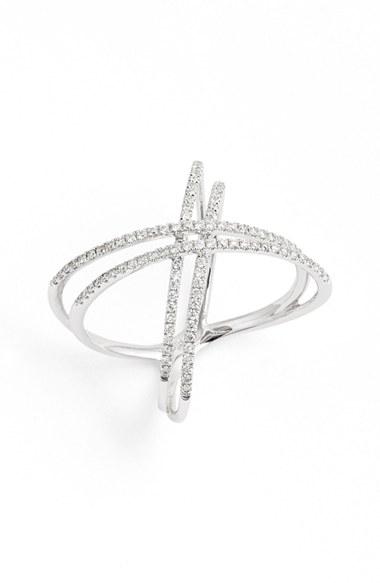 Women's Bony Levy Double X Crossover Diamond Ring (nordstrom Exclusive)