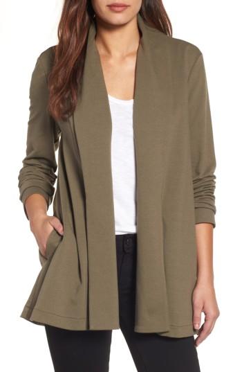 Women's Caslon Shawl Collar Cardigan, Size - Green