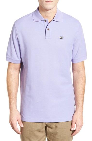 Men's Patagonia 'fitz Roy Logo' Organic Cotton Pique Polo - Purple