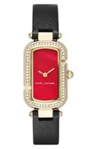 Women's Marc Jacobs The Jacobs Glitz Leather Strap Watch, 20mm