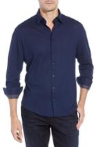 Men's Stone Rose Trim Fit Basketweave Sport Shirt - Blue