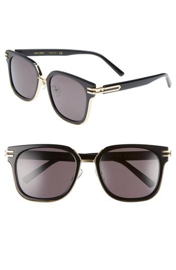 Women's Vedi Vero 56mm Rectangle Sunglasses - Black/brown