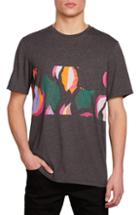 Men's Volcom Garden Print Pocket T-shirt, Size - Black