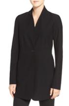 Women's Eileen Fisher Washable Stretch Crepe Stand Collar Jacket
