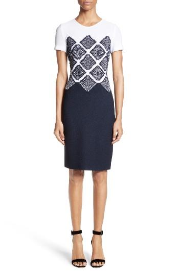 Women's St. John Collection Ahem Knit Fil Coupe Dress