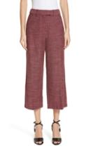 Women's Veronica Beard Madds Herringbone Wool Blend Trousers - Pink