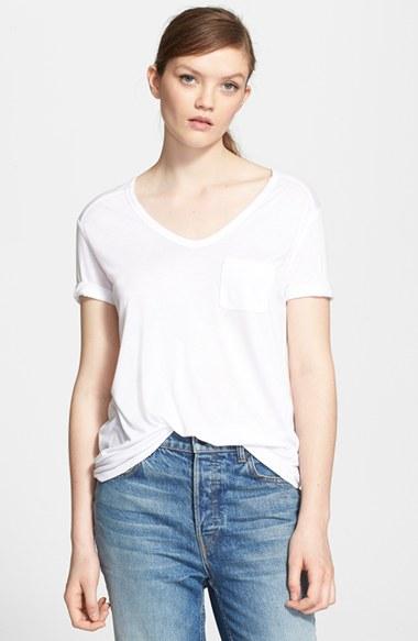 Women's T By Alexander Wang Pocket Tee - White