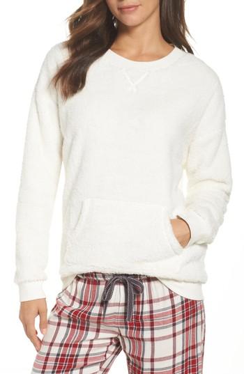 Women's Pj Salvage H Pullover, Size Medium - Ivory