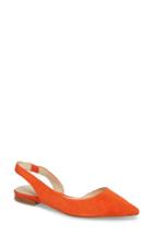 Women's Marc Fisher D Sessily Skimmer Flat, Size 8 M - Orange
