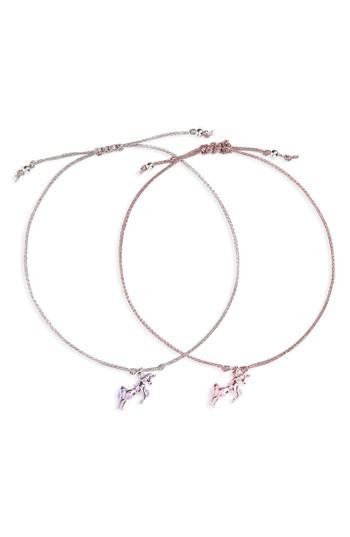 Women's Topshop Set Of 2 Unicorn Bracelets