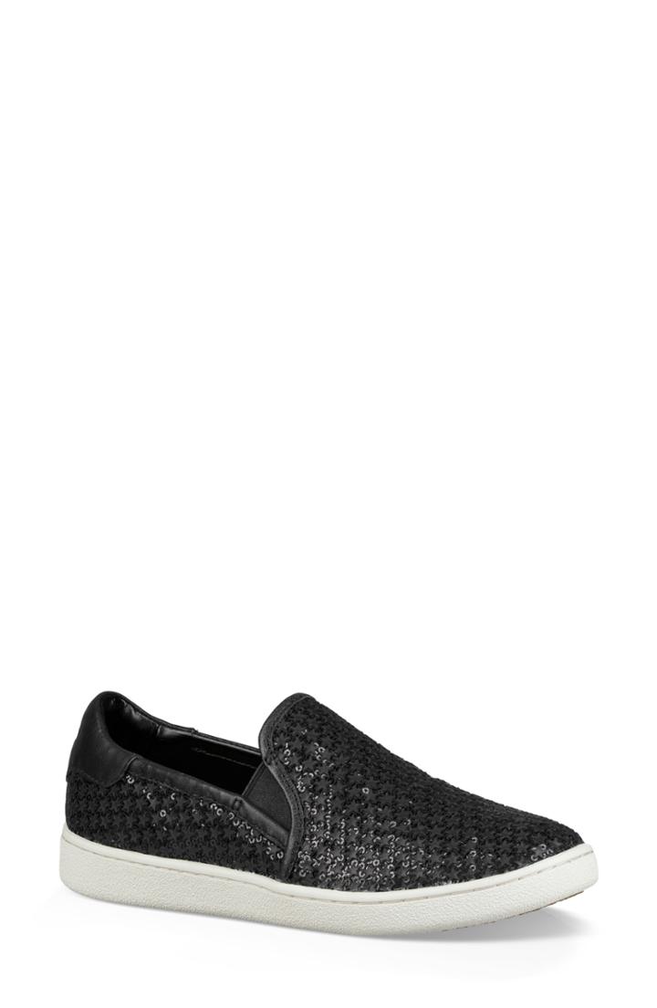 Women's Ugg Cas Glitter Sneaker .5 M - Black
