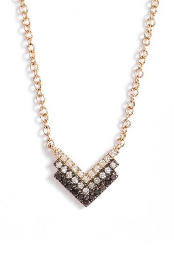 Women's Ef Collection Diamond Shield Pendant Necklace
