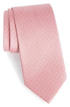 Men's Salvatore Ferragamo Eroe Geo Print Silk Tie, Size - Pink