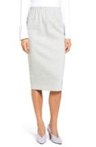 Women's Halogen Cotton Blend Midi Skirt - Grey