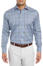 Men's Peter Millar Collection Eastwest Regular Fit Check Sport Shirt, Size - Purple