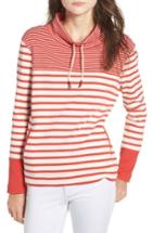 Women's Barbour Rief Stripe Cotton Funnel Neck Sweater