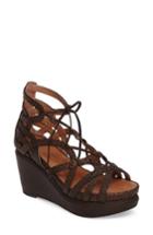 Women's Gentle Souls 'joy' Lace Up Nubuck Sandal M - Metallic