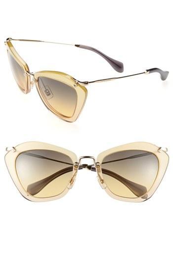Miu Miu Glitter Infused Cat Eye Sunglasses
